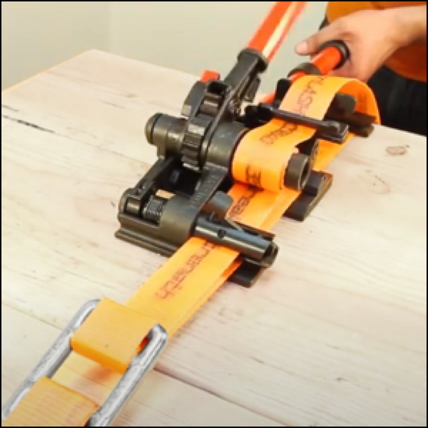 1 5/8" x 328' Woven Cord Lashing, 5000 DAN/ 11000 lbs. Break Strength, AAR Approved, Orange 7
